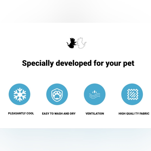 Pet Self Cooling Mat cooling Pads Washable Cooling Pet Mat grey 12 x 16 in - Picture 6 of 15